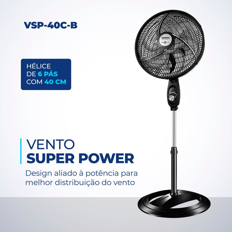 Ventilador-Coluna-Mondial-VSP-40C-B-40cm-6-pas-Super-Power