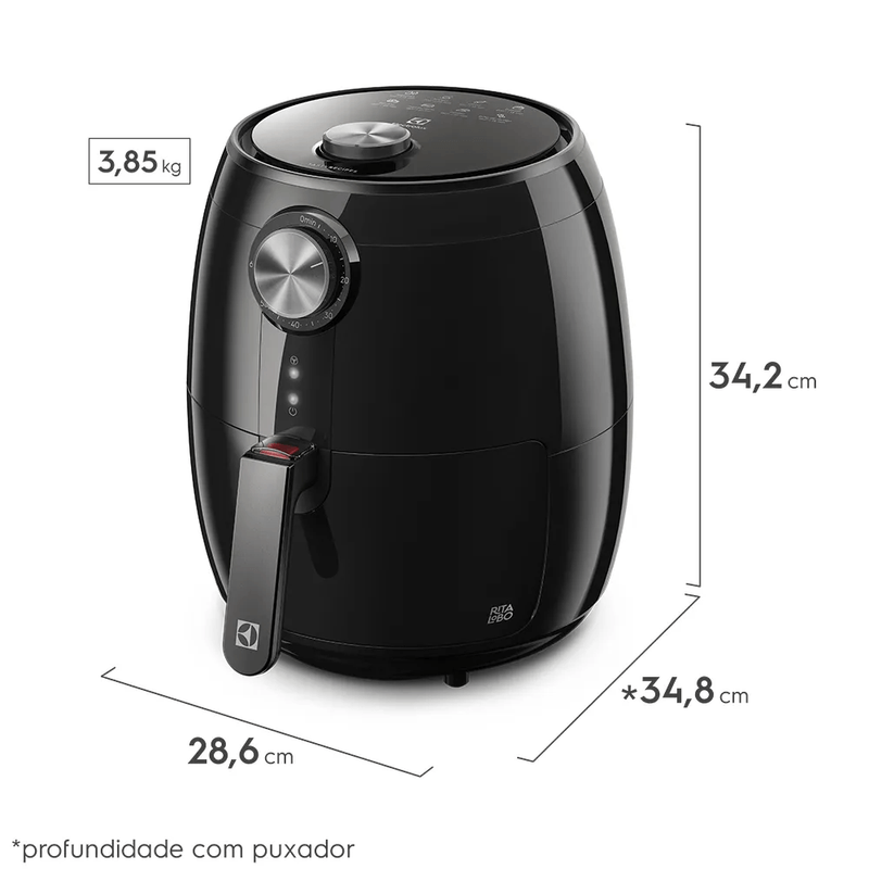 Fritadeira AirFryer Electrolux 3,2L Efficient por Rita Lobo EAF15