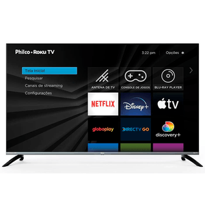 Smart TV LED 43" Ultra HD 4K Philco Roku PTV43G70R2CSGBL Wi-Fi