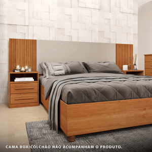 Cabeceira Extensível Casal Tcil Barcelona Ripado Cinamomo Off White