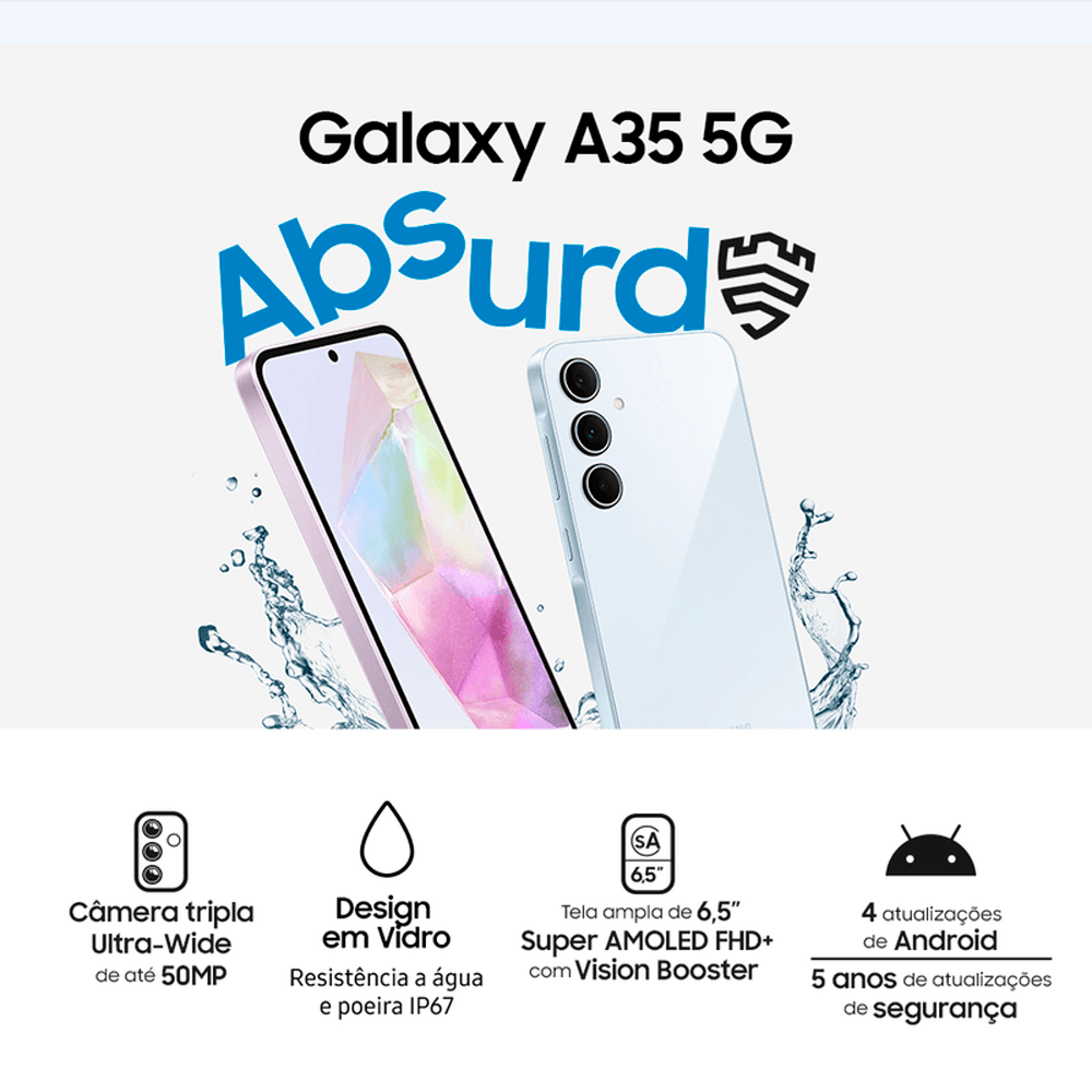 Samsung Galaxy A35 5G 256GB 8GB RAM Tela de 6,6