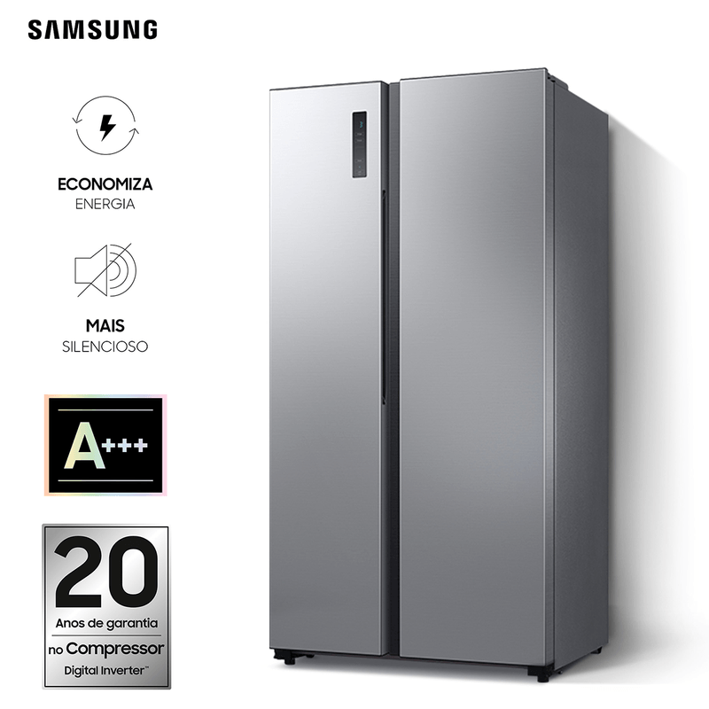 Geladeira Side By Side com All Around Cooling™ 490L 127 V Inox