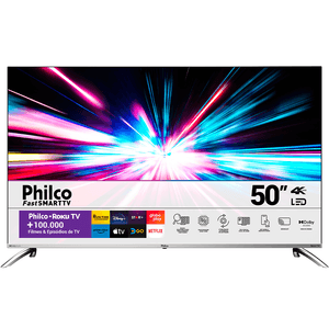 Smart TV 50” Philco 4K Roku TV Led Dolby Audio PTV50G7PR2CSB