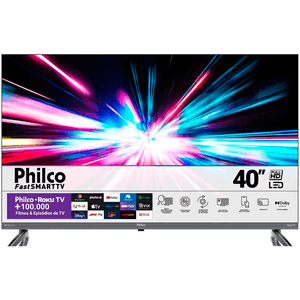 Smart TV LED 40" Philco Roku TV Dolby Audio PTV40E3ERSGB