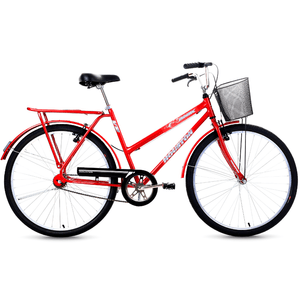 Bicicleta Aro 26 Houston com Bagageiro ONIX VB  Vermelha