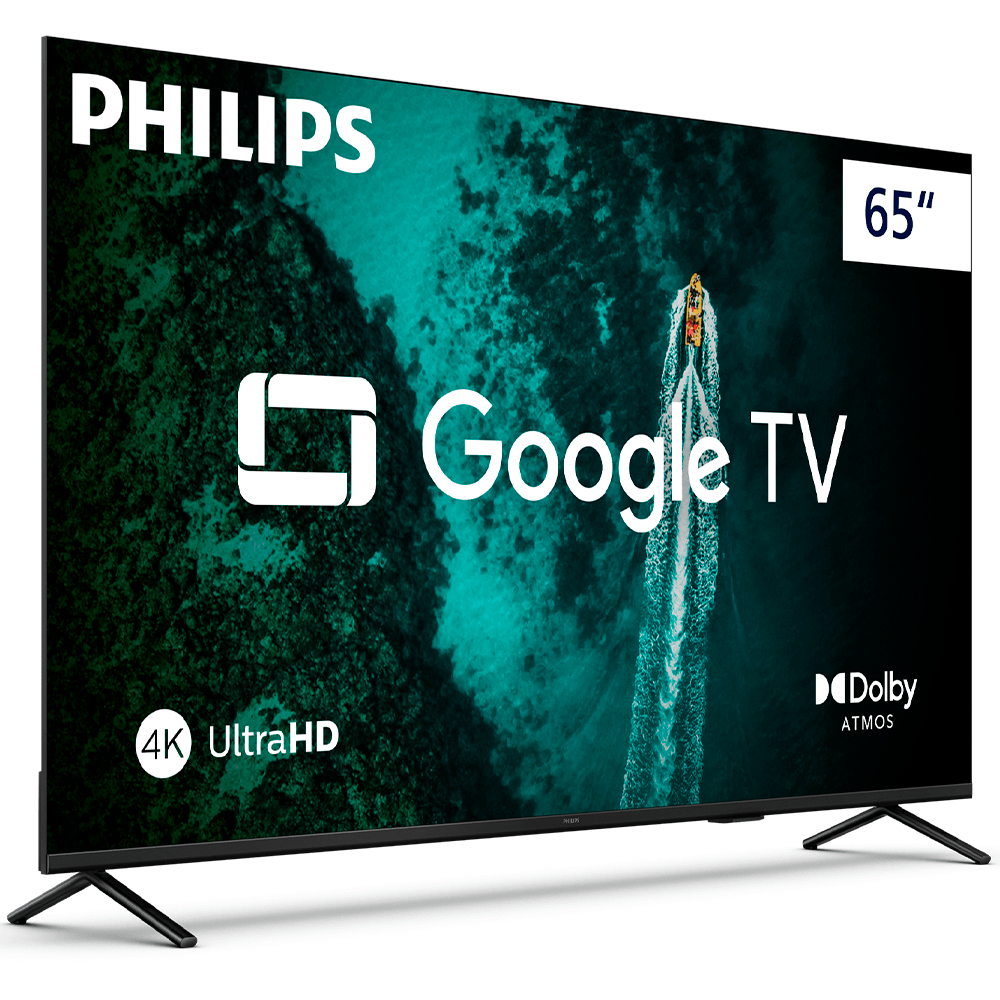Smart TV 65" Philips LED 4K 65PUG7419 com Google Assistant integrado e ...