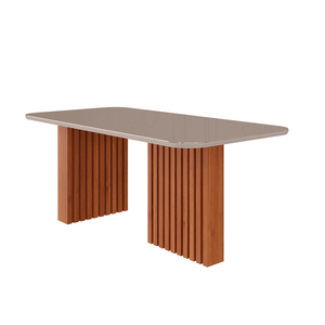 Mesa de Jantar Cimol Ester 180x90cm Cinamomo/Off white