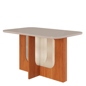 Mesa de Jantar Cimol Louise 130x80cm Cinamomo/Off white