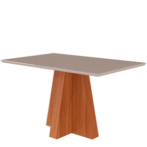 Mesa de Jantar Cimol Patrícia 130x80cm Cinamomo/Off white