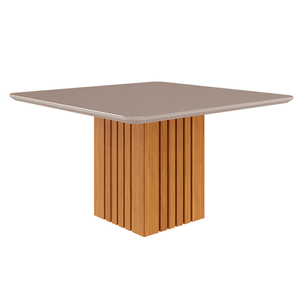 Mesa de Jantar Cimol Ana 130x130cm Madeira/Off white