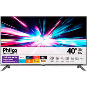 Smart TV LED 40" Philco Roku TV Dolby Audio PTV40M9GR2CGB