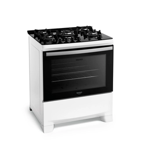 Fogão Dako 5 Bocas Supreme Glass Branco com Acendimento automático