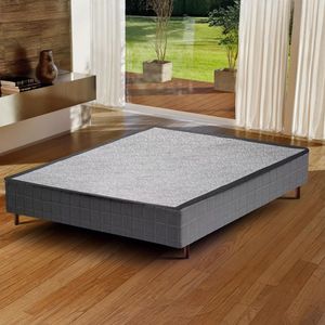 Base Box de Casal Garnet Polar 138x188x25cm Cinza