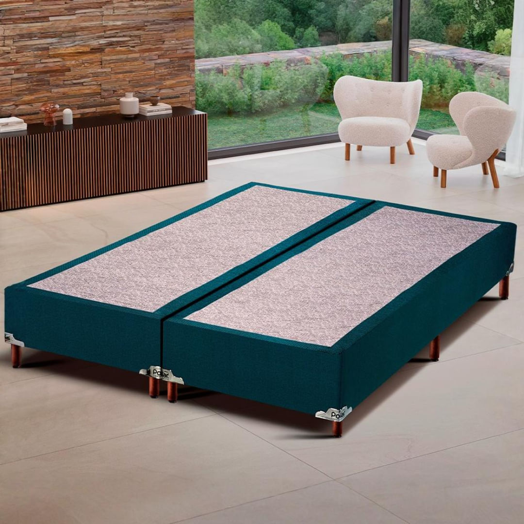 Colchão Casal King Jasmim Polar 193x203x34cm Azul