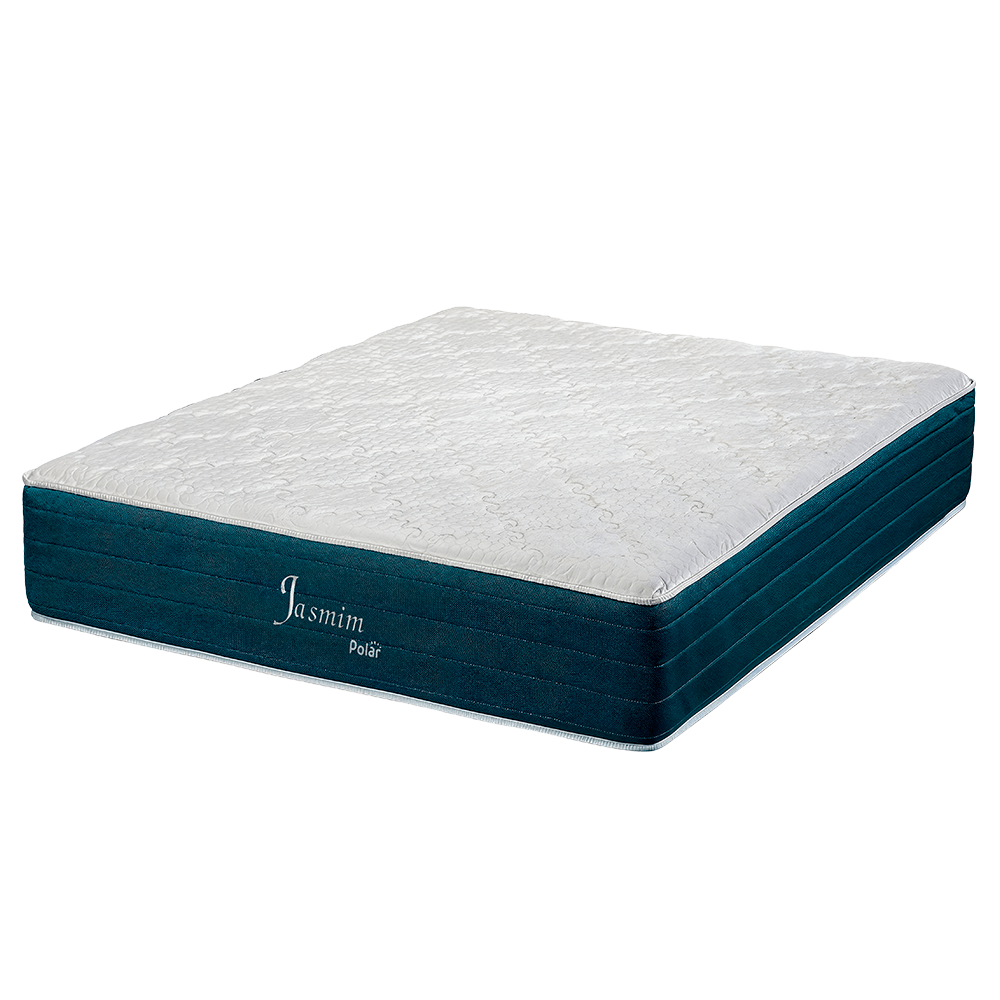 眠 Colchão Casal King Jasmim Polar 193x203x34cm Azul