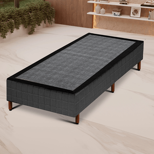 Base Box Solteiro Garnet Polar 88x188x25cm Cinza