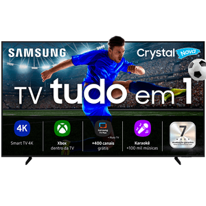 Smart TV 85" Samsung Crystal UHD 4K U8600F 2025 com Canais Gratuitos