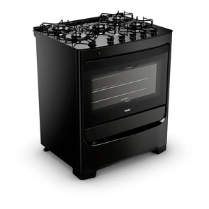 Fogão Consul 5 bocas com Acendimento Automático e Mesa de Vidro Preto CFS5VBE