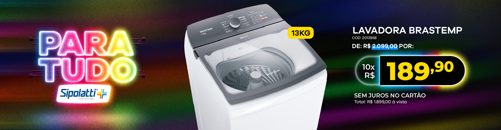 Máquina de Lavar Brastemp 13Kg BWK13AB