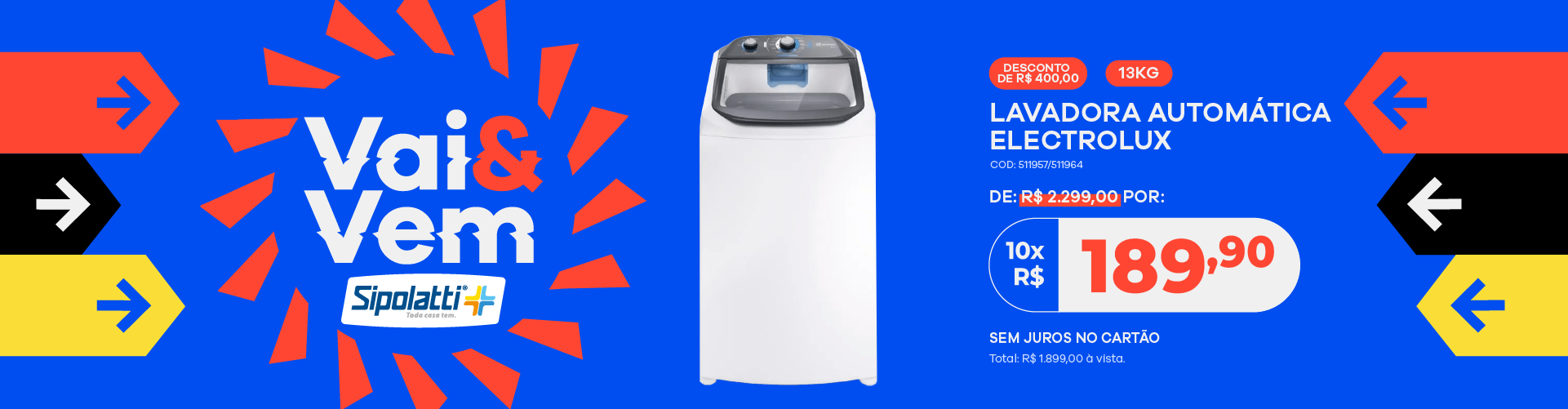 Máquina de Lavar Electrolux 13Kg Efficient Branco LDA13