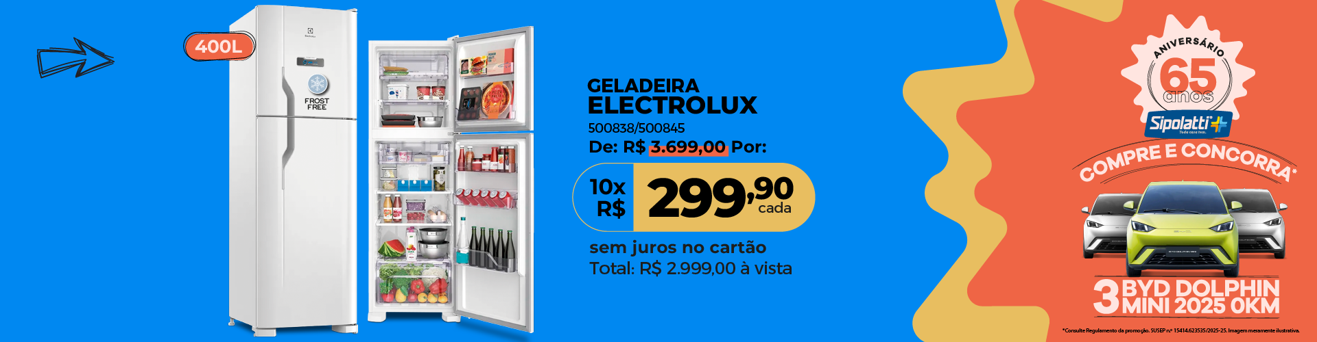 Geladeira Electrolux DFN44 Frost Free Duplex 400L