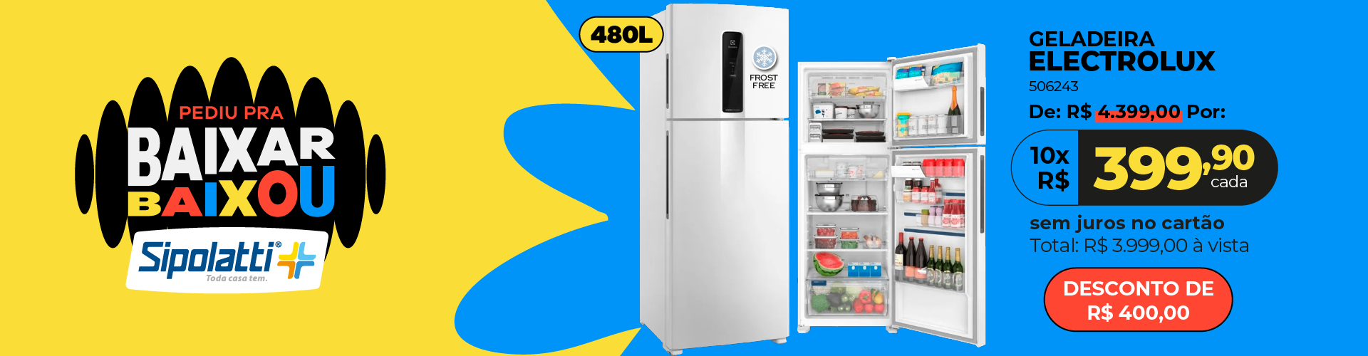 Geladeira Electrolux Frost Free Inverter 480L IT70 Branco