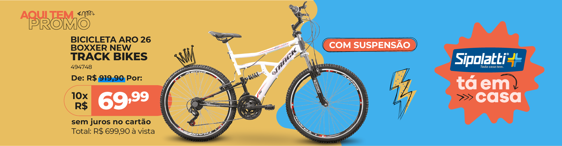 Bicicleta Mountain Bike Aro 26 Track Bikes Boxxer W Branca