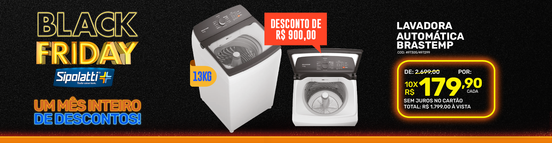 Máquina de Lavar Brastemp 13Kg BWK13AB