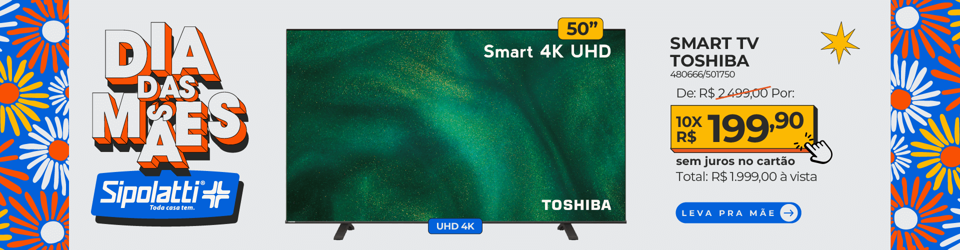 Smart TV Toshiba 50" DLED 4K TB022M Dolby Audio