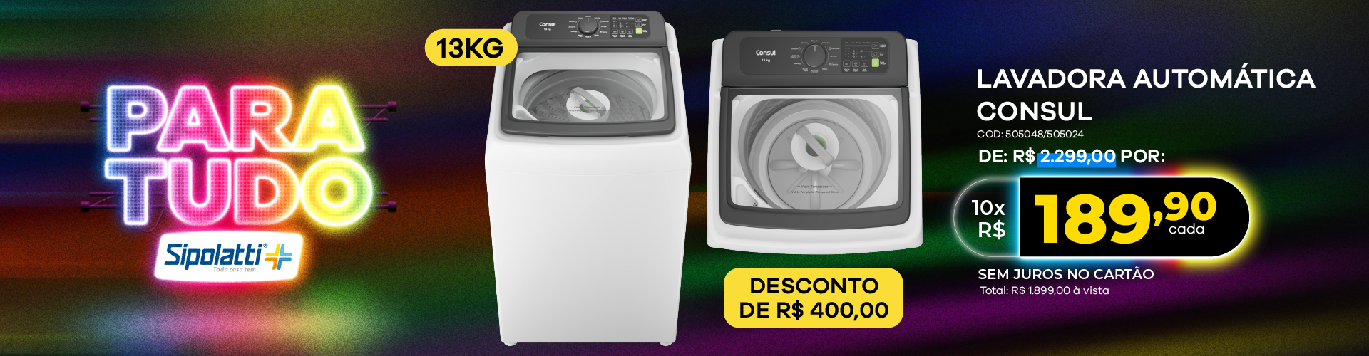 Máquina de Lavar Consul 13Kg Branco CWN13AB
