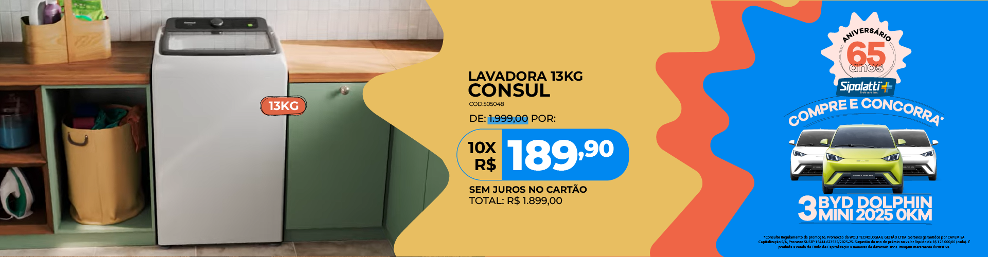 Máquina de Lavar Consul 13Kg Branco CWN13AB