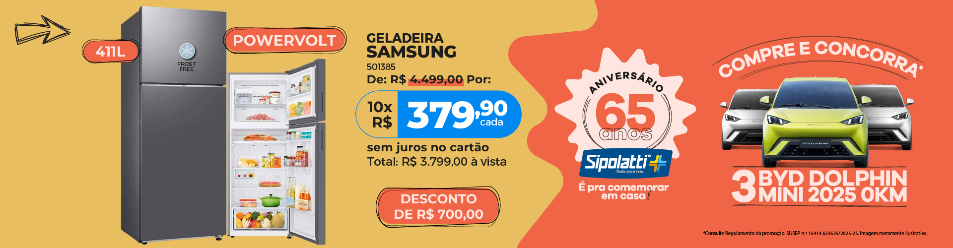Geladeira Samsung 411L Evolution SmartThings PowerVolt Inox RT42