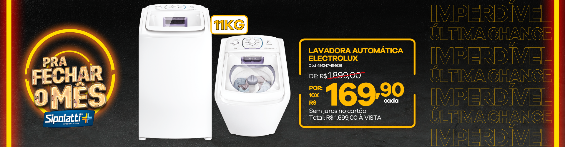 Lavadora de Roupas Electrolux Essencial Care LES11 11kg