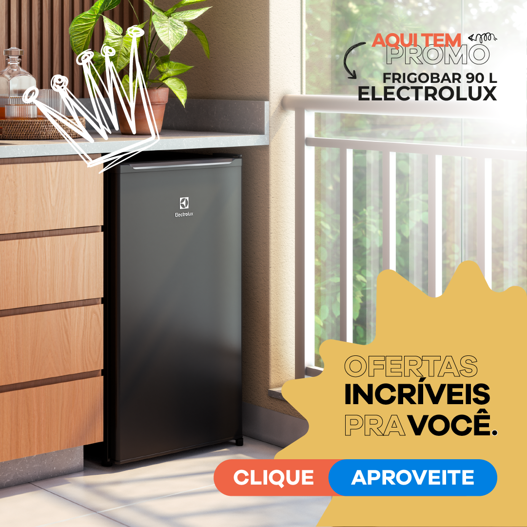 Frigobar Electrolux EM90B 90L Efficient com Controle de Temperatura