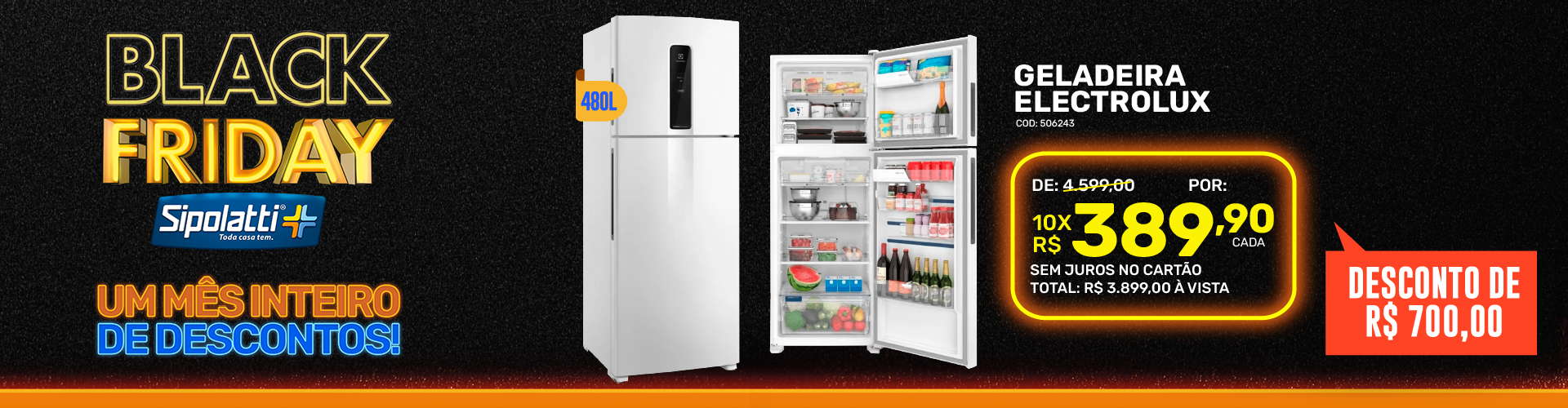 Geladeira Electrolux Frost Free Inverter 480L IT70 Branco